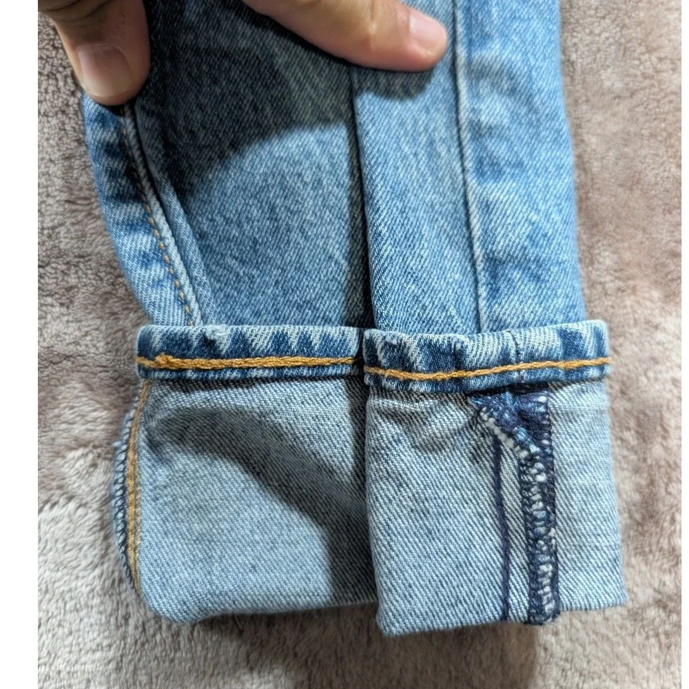 Levis 501 93 Straight Leg Jeans Mens 30x32 Light Wash Blue Denim 501-0093